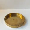 Pamono Danish Modern Circular Brass Serving Tray from Cawa, 1970s> Trays