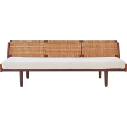 Pamono Danish Modern GE7 Daybed in Teak and Rattan attributed to Hans J. Wegner for Getama, 1950s> Daybeds & Chaises Lounges