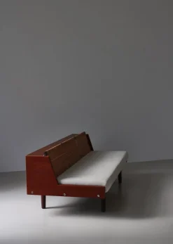 Pamono Danish Modern GE7 Daybed in Teak and Rattan attributed to Hans J. Wegner for Getama, 1950s><noscript><img width=