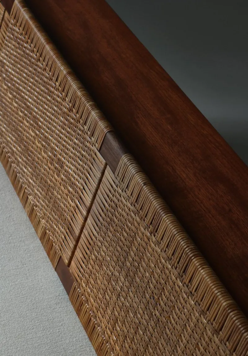 Pamono Danish Modern GE7 Daybed in Teak and Rattan attributed to Hans J. Wegner for Getama, 1950s> Daybeds & Chaises Lounges