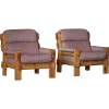 Pamono Danish Modern Lounge Chairs in Pine and Wool from Christian IV, 1970s, Set of 2> Lounge Chairs & Armchairs