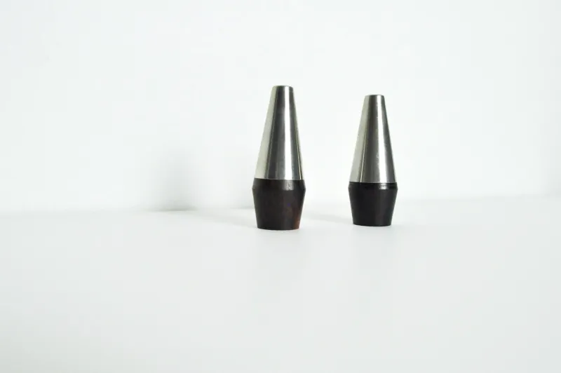 Pamono Danish Modern Rosewood and Stainless Steel Salt and Pepper Shakers, 1960s, Set of 4> Salt & Pepper Shakers