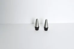 Pamono Danish Modern Rosewood and Stainless Steel Salt and Pepper Shakers, 1960s, Set of 4><noscript><img width=