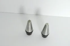 Pamono Danish Modern Rosewood and Stainless Steel Salt and Pepper Shakers, 1960s, Set of 4><noscript><img width=