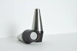 Pamono Danish Modern Rosewood and Stainless Steel Salt and Pepper Shakers, 1960s, Set of 4><noscript><img width=