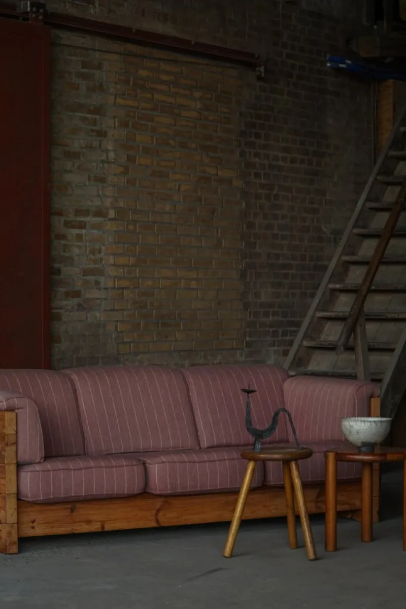 Pamono Danish Modern 3-Seater Sofa in Pomeranian Pine and Wool by Christian IV, 1970s> Couches & Sofas