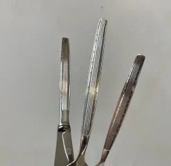 Pamono Danish Modern Silver-Plated Capri Cutlery for 12 by Kr. J. Andersen, 1960s, Set of 89
