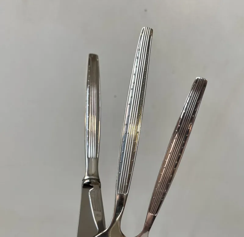 Pamono Danish Modern Silver-Plated Capri Cutlery for 12 by Kr. J. Andersen, 1960s, Set of 89
