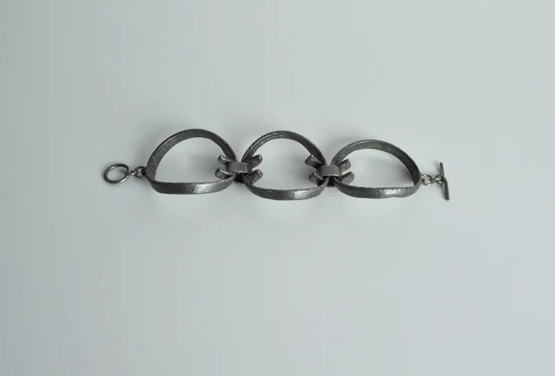 Pamono Danish Modernist Pewter Bracelet, 1970s> Bracelets