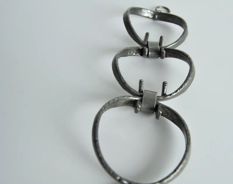 Pamono Danish Modernist Pewter Bracelet, 1970s> Bracelets