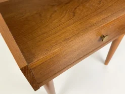 Pamono Danish Nightstand with Shelf and Drawer in Teak, 1960s><noscript><img width=