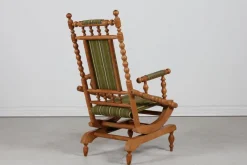 Pamono Danish Oak and Wool Rocking Chair in the style of Henning Kjærnulf, 1970s> Rocking Chairs
