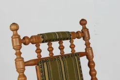 Pamono Danish Oak and Wool Rocking Chair in the style of Henning Kjærnulf, 1970s><noscript><img width=
