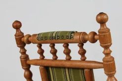 Pamono Danish Oak and Wool Rocking Chair in the style of Henning Kjærnulf, 1970s><noscript><img width=