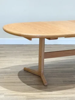 Pamono Danish Oak Dining Table by Laurits M. Larsen, 1960s><noscript><img width=