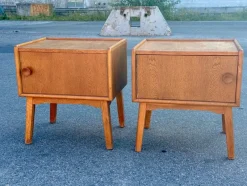 Best Pamono Danish Oak Nightstands, 1940s, Set of 2
