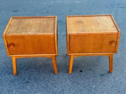 Best Pamono Danish Oak Nightstands, 1940s, Set of 2