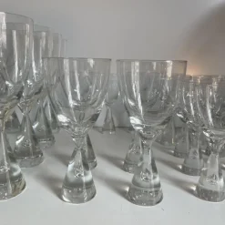 Pamono Danish Princess Design Glasses by Bent Severin for Holmegaard, 1958, Set of 33><noscript><img width=