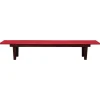 Hot Pamono Danish Red Eco Leather Bench, 1990s