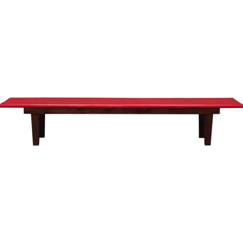Hot Pamono Danish Red Eco Leather Bench, 1990s