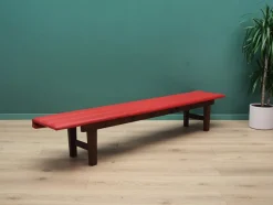 Hot Pamono Danish Red Eco Leather Bench, 1990s