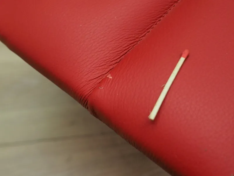 Hot Pamono Danish Red Eco Leather Bench, 1990s