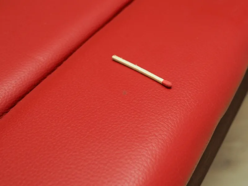 Hot Pamono Danish Red Eco Leather Bench, 1990s