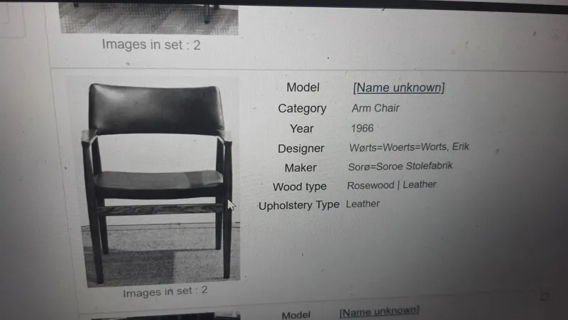Outlet Pamono Danish Rosewood and Leather Desk Chair by Erik Worts for Soro Stolefabrik, 1960s