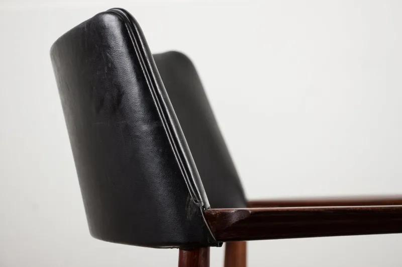 Outlet Pamono Danish Rosewood and Leather Desk Chair by Erik Worts for Soro Stolefabrik, 1960s