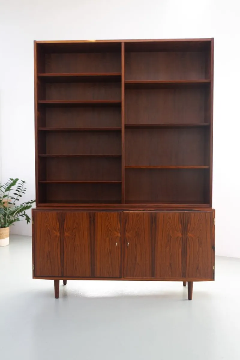 Sale Pamono Danish Rosewood Bookcase with Sideboard by Carlo Jensen for Hundevad, 1960s