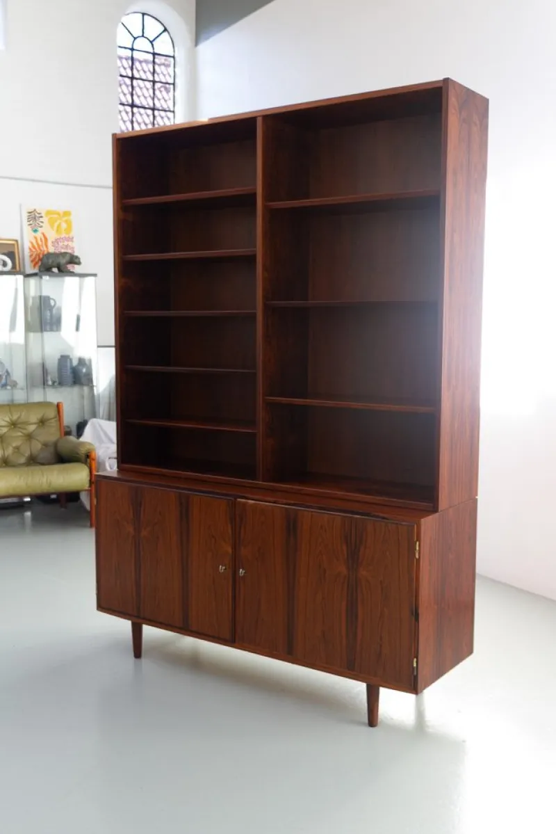Sale Pamono Danish Rosewood Bookcase with Sideboard by Carlo Jensen for Hundevad, 1960s