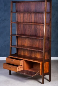 Pamono Danish Rosewood Bookcase by Poul M. Volther, 1960s><noscript><img width=
