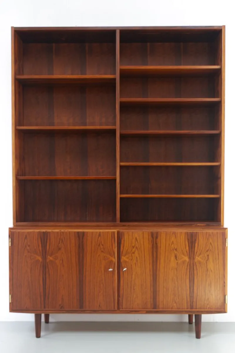 Pamono Danish Rosewood Bookcase with Sideboard by Carlo Jensen for Hundevad, 1960s> Shelves & Wall Units