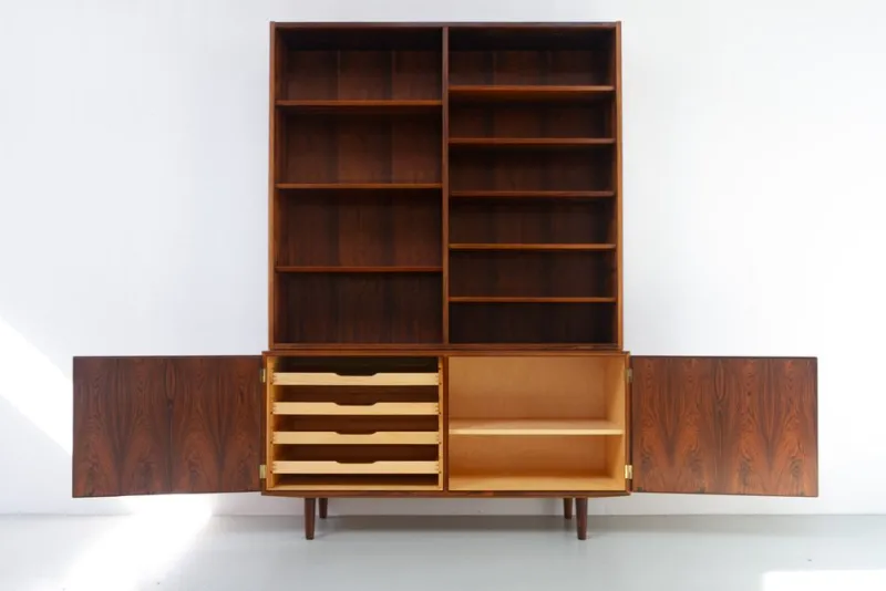 Pamono Danish Rosewood Bookcase with Sideboard by Carlo Jensen for Hundevad, 1960s> Shelves & Wall Units