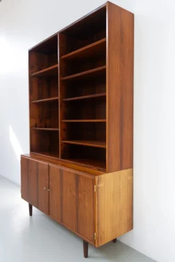 Pamono Danish Rosewood Bookcase with Sideboard by Carlo Jensen for Hundevad, 1960s><noscript><img width=