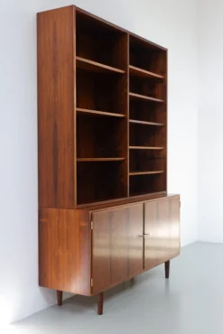 Pamono Danish Rosewood Bookcase with Sideboard by Carlo Jensen for Hundevad, 1960s><noscript><img width=