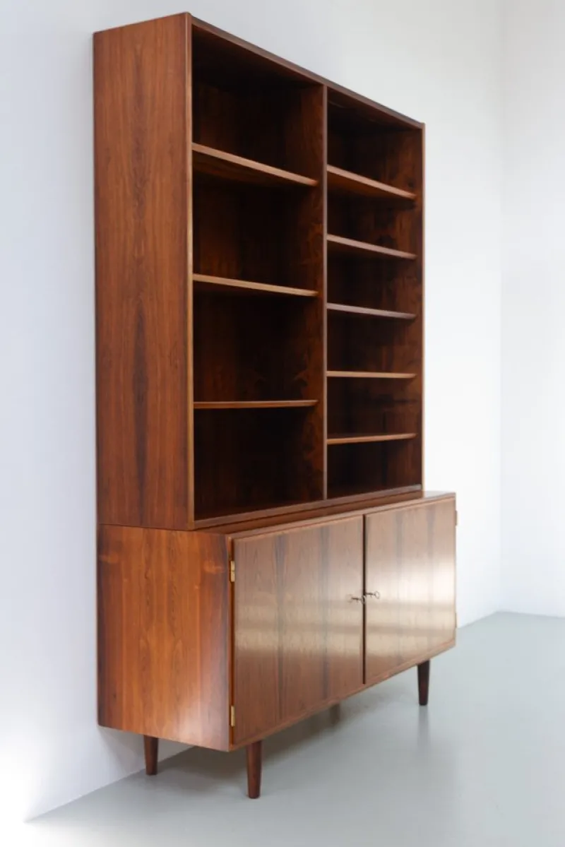 Pamono Danish Rosewood Bookcase with Sideboard by Carlo Jensen for Hundevad, 1960s> Shelves & Wall Units