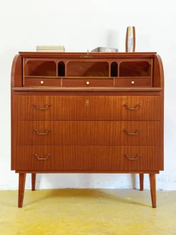 Pamono Danish Round Desk, 1950s> Secretaires