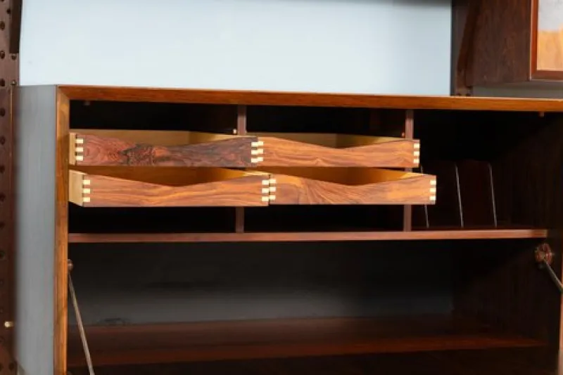 Pamono Danish Royal System Two-Bay Wall System in Rosewood by Poul Cadovius> Shelves & Wall Units