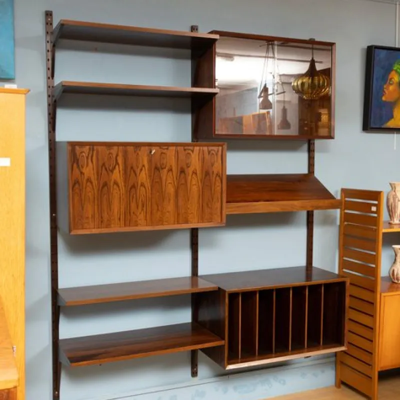 Pamono Danish Royal System Two-Bay Wall System in Rosewood by Poul Cadovius> Shelves & Wall Units