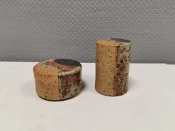 New Pamono Danish Salt and Pepper Shaker Set in Ceramic by Tue Poulsen, 1960s, Set of 2