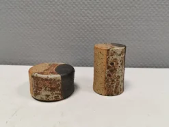 New Pamono Danish Salt and Pepper Shaker Set in Ceramic by Tue Poulsen, 1960s, Set of 2