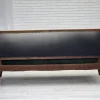 Best Pamono Danish 3-Seater Sofa in Green/Blue Velour and Ash, 1950s