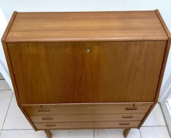 Pamono Danish Secretary in Teak by Bernhard Pedersen & Søn><noscript><img width=