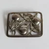 Pamono Danish Silver Brooch by Svend Weihrauch for Frantz Hingelberg, 1930s> Brooches