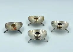 New Pamono Danish Silver-Plated Atla Candleholders from Cohr, 1960s, Set of 4