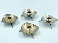 New Pamono Danish Silver-Plated Atla Candleholders from Cohr, 1960s, Set of 4