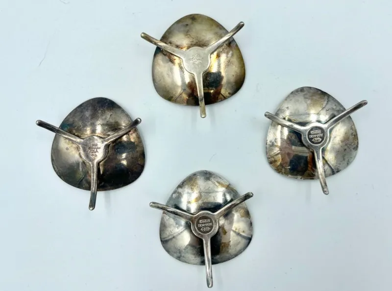 New Pamono Danish Silver-Plated Atla Candleholders from Cohr, 1960s, Set of 4