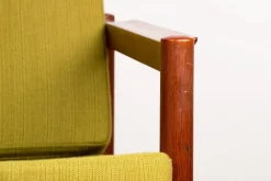 Pamono Danish Teak and Fabric Lounge Chair by Børge Jensen & Sønner for Bernstorffsminde Møbelfabrik A/S, 1960s> Lounge Chairs & Armchairs