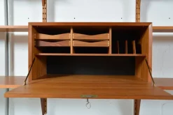 Pamono Danish Teak 5-Bay Cado Modular Shelving System Bookshelf Library by Poul Cadovius for Cado, 1970s><noscript><img width=